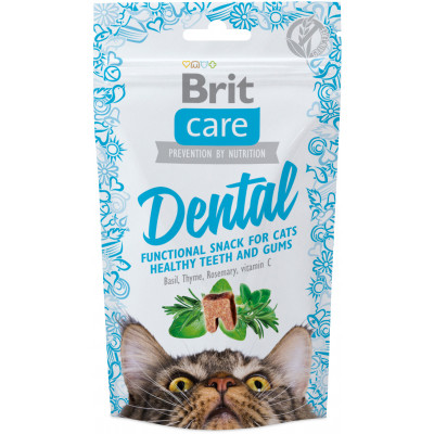 Лакомство для котов Brit Care Dental с индейкой 50 г (8595602521371) Винница - изображение 1