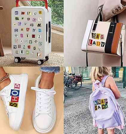 Набір вінтажних наклейок з англійськими літерами для скрапбукінгу та декору Київ