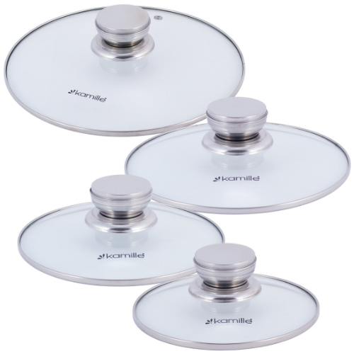 Набір каструль 8 предметів (каструлі 1,5/2/3/5л) нержавіюча сталь порожнисті ручки 4916 KAMILLE Житомир - фото 4