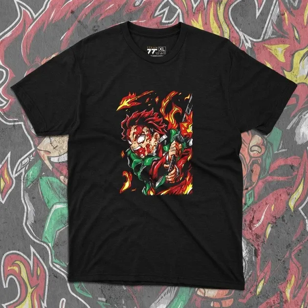 Футболка мужская с принтом Клинок, рассекающий демонов Танджиро Камадо 5 Размер 48 Anime0434 Днепр - изображение 1