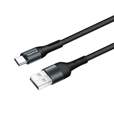 Дата кабель USB 2.0 AM to USB-C 1.0m nylon black ColorWay (CW-CBUC045-BK) Винница - изображение 1