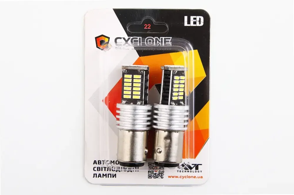 Лампа диодная 12В T25/2-конт. 30-SMD 4014 CAN с радиатором Cyclone 660лм (2 шт.) Винница - изображение 2