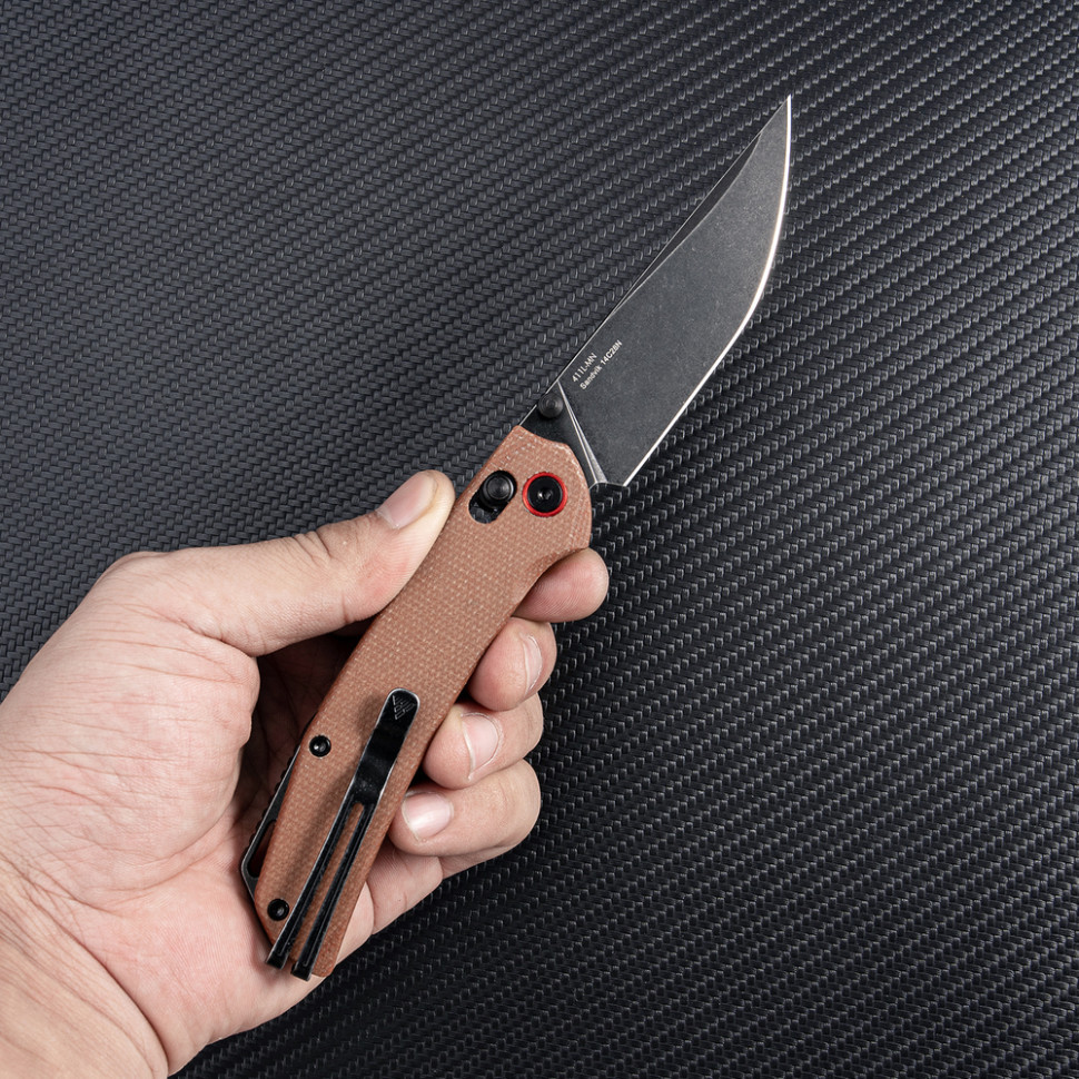 Ніж складаний SRM Asika 411L-MN, коричневий Киев - изображение 6