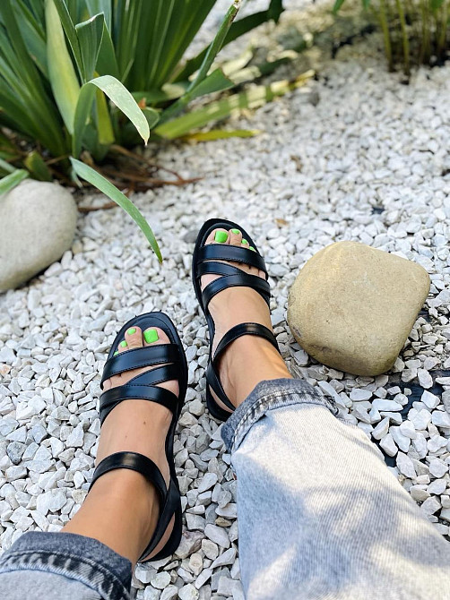 Rosta Босоніжки жіночі ROSTA 1044 чорні (літо, шкіра натуральна) (5142) Коломия - фото 4