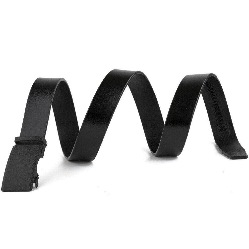 Ремень мужской с автоматической матовой черной пряжкой Vintage 20303 Черный Киев - изображение 4