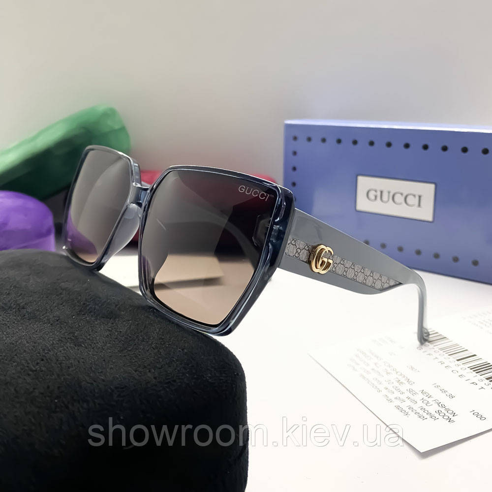 Жіночі сонцезахисні окуляри з поляризацією GG (4589) grey Київ - фото 4