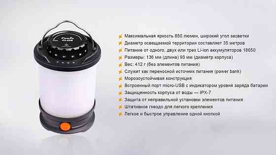 Кемпинговый фонарь Fenix CL30R с функцией Powerbank (Черный) Винница