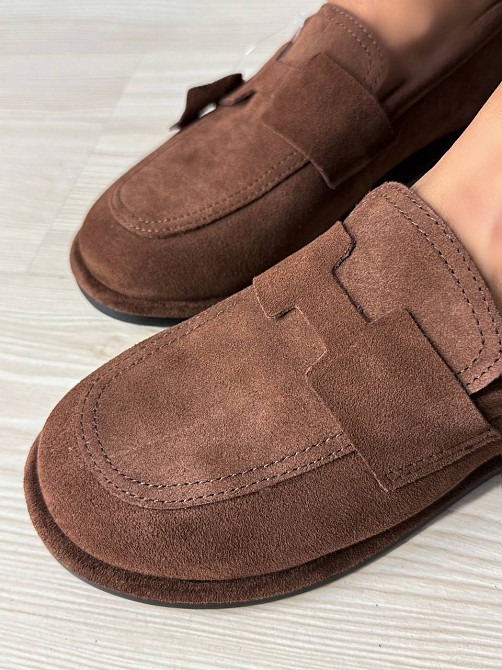 Туфлі жіночі Hengji 560-8 лофери замшеві коричневі, 38, 24 см Київ - фото 14