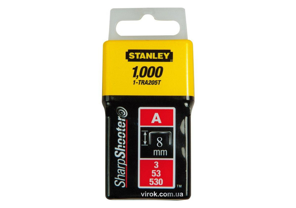 Скоба для степлера STANLEY "Light Duty" тип "А", h= 8 мм, 1000 шт. Одеса - фото 1