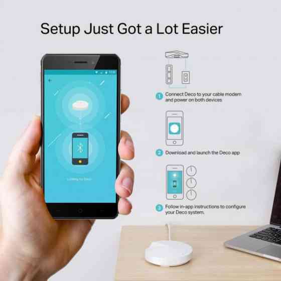 Система WiFi TP-LINK Deco M5 3 pcs, AC1300, 1xGE LAN, 1xGE WAN, MESH, MU-MIMO, Beamforming (DECO-M5-3-PACK) Київ
