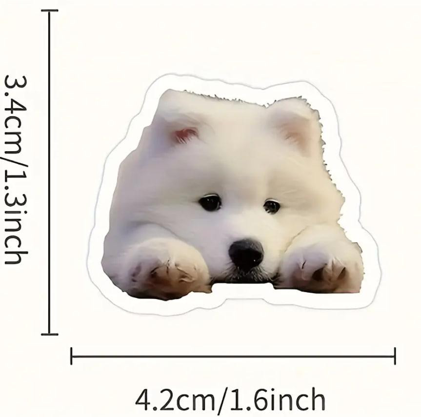 50 милых реалистичных наклеек с щенками. Водонепроницаемые виниловые эстетические наклейки с собакам Киев - изображение 5