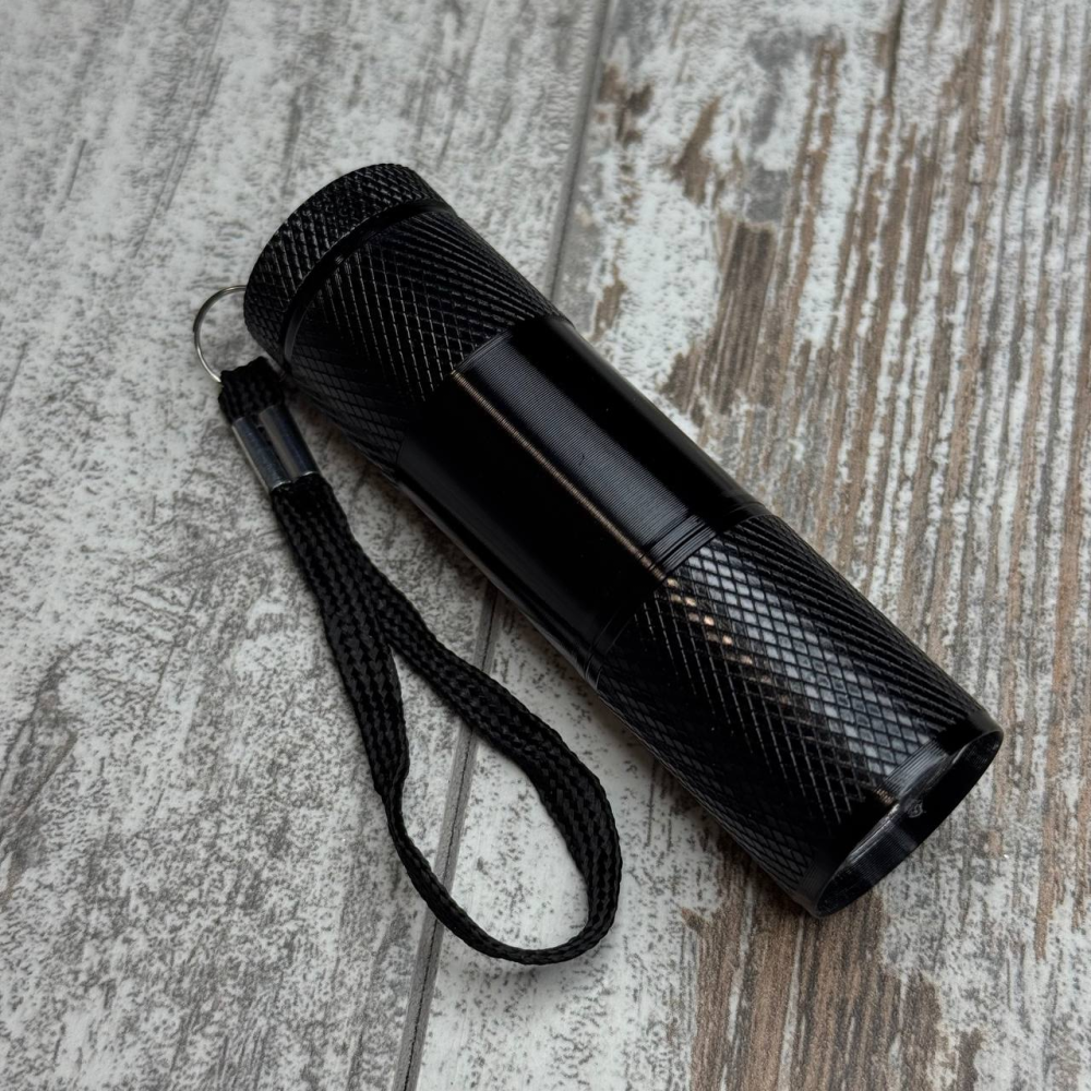 Фонарь ультрафиолетовый мини 9LED 395-400нм, УФ фонарик для проверки документов, банкнот и скрытых меток Киев - изображение 3