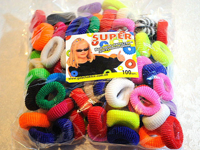 Резинки для волос детские упаковка 100 шт Киев - изображение 1