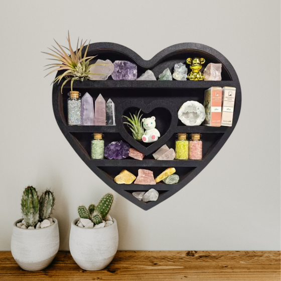 Полка настенная из дерева для декора и украшений, открытая полка на стену 