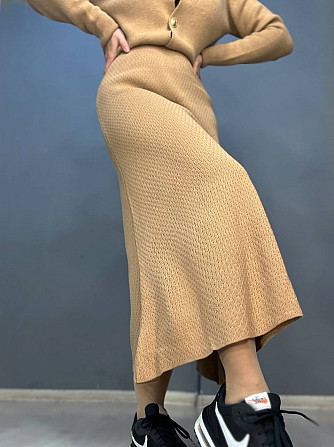 Спідниця жіноча My fashion 2024402 трапеція косичка довга one size, карамель, one size Одеса - фото 7
