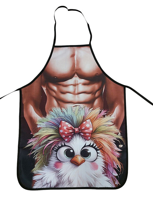 Фартук мужской с прессом и совой 80 на 60 см разноцветный Киев - изображение 1