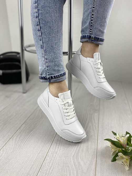 EMELI Кросівки жіночі EMELI 915/5 білі (весна-осінь, шкіра натуральна) (2708) Коломия - фото 3