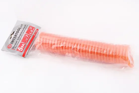 Шланг подкачки спиральный полиэтилен 6.0*8мм Intertool 15атм  5м Винница