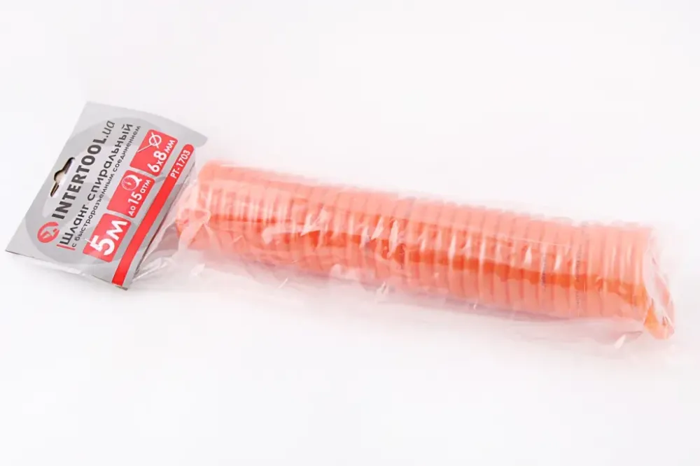 Шланг подкачки спиральный полиэтилен 6.0*8мм Intertool 15атм  5м Винница - изображение 2