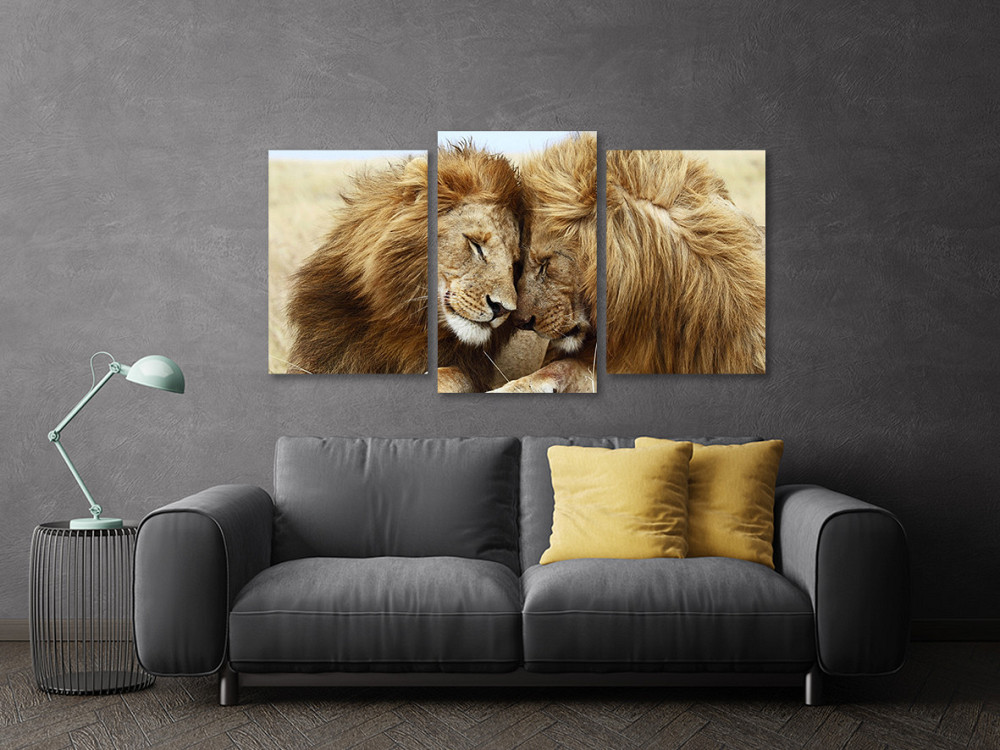 Модульна картина у вітальню/ спальню Закохані Леви   Art-565_3 Київ - фото 3