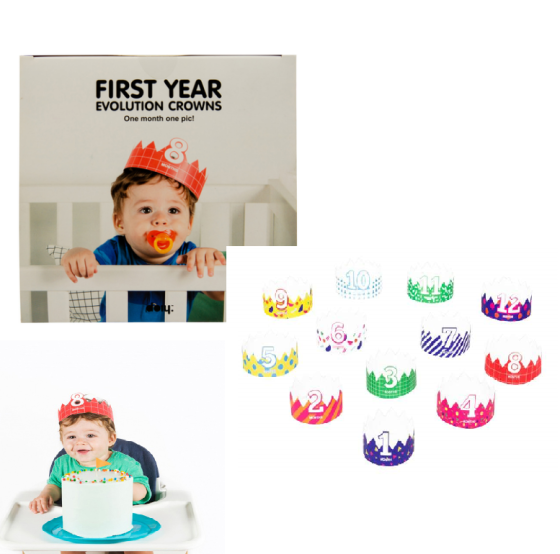 Набір корон для фотосесій (12шт)  1-12 місяців, Різнобарвний Рівне