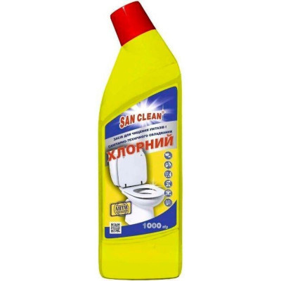Засіб для чищення унітазу San Clean Хлорний 1000 г (4820003545867) Вінниця - фото 1