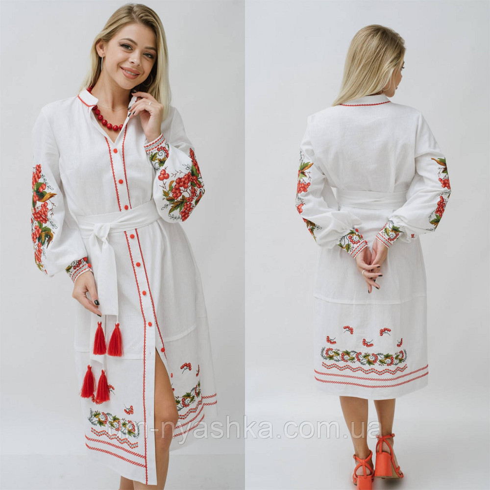 Жіноча вишита сукня на льоні Калина S-XХL Кривий Ріг - фото 6