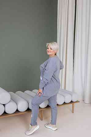 Жіночий теплий прогулянковий костюм, батал пума плюш Графіт, 48/52 Одеса