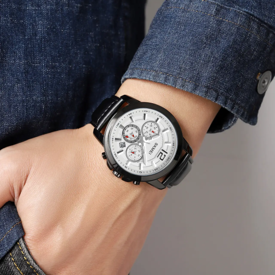 Годинник чоловічий наручний Skmei 1989 (Чорний з  сріблястим) Київ