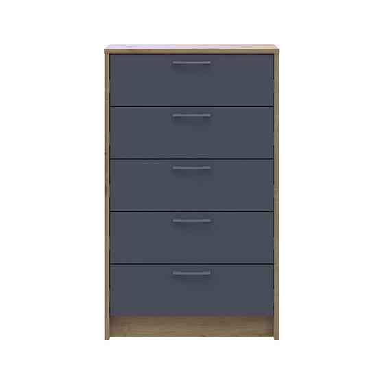 Комод Doros Ронді Дуб Артизан/Графіт 5 ящиків 60х40х100 DRS-011783 (41516188) Львів