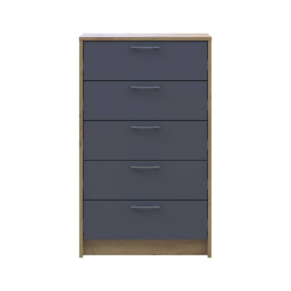 Комод Doros Ронді Дуб Артизан/Графіт 5 ящиків 60х40х100 DRS-011783 (41516188) Львів - фото 4