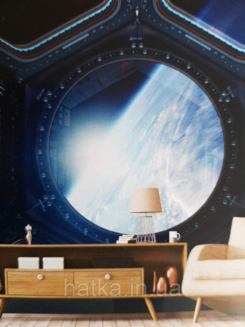 Шпалери вінілові на флізелін космос зірки планети космонавти Київ - фото 7