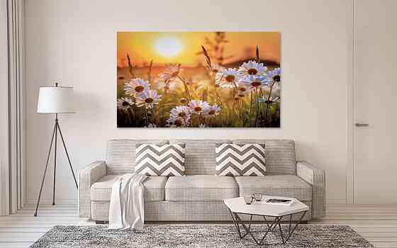 Картина холст в гостиную / спальню   Поле Ромашок    MLP_147 50x100 см Киев