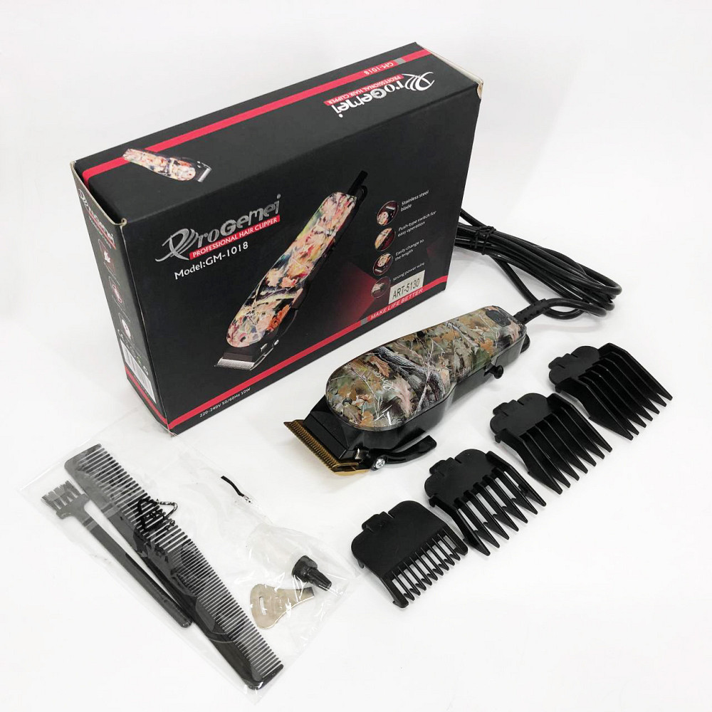 Электробритва для стрижки головы GEMEI GM-1018, Машинка для стрижки волос проводная QZ-98 Львов - изображение 1