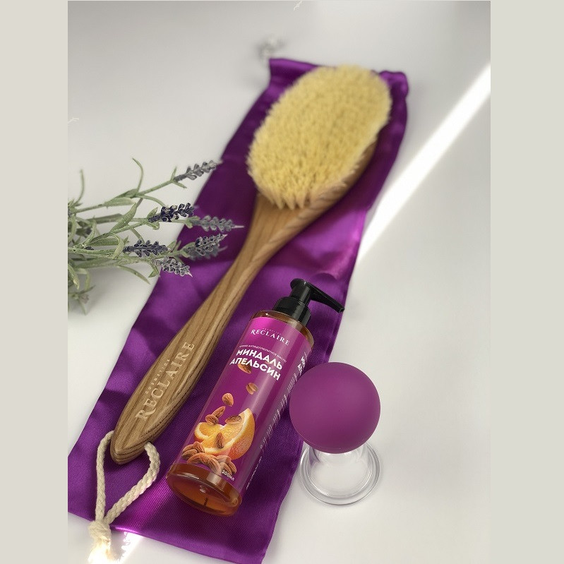 Горячий антицеллюлитный массажный набор Щётка+Масло+Вакуумная банка Reclaire cosmetics Киев - изображение 16