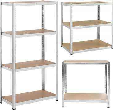 Стелаж металевий 150x70x30 4 полиці (сірий) Київ