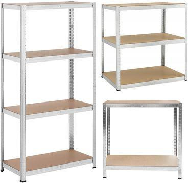 Стеллаж металлический 150x70x30 4 полки (серый) Киев - изображение 1