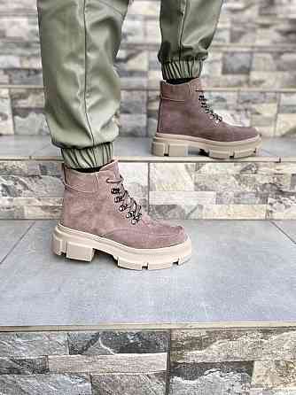 Черевики жіночі M.KRAFT пудра замша натуральна зима 38р.39р. (4287) Коломыя