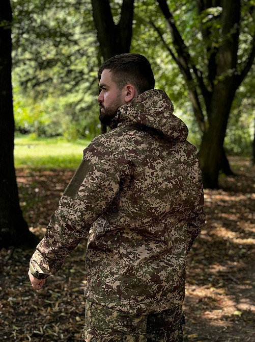 Тактическая мужская демисезонная куртка Soft Shell хищник, военная демисезонная куртка для ВСУ Львов - изображение 4