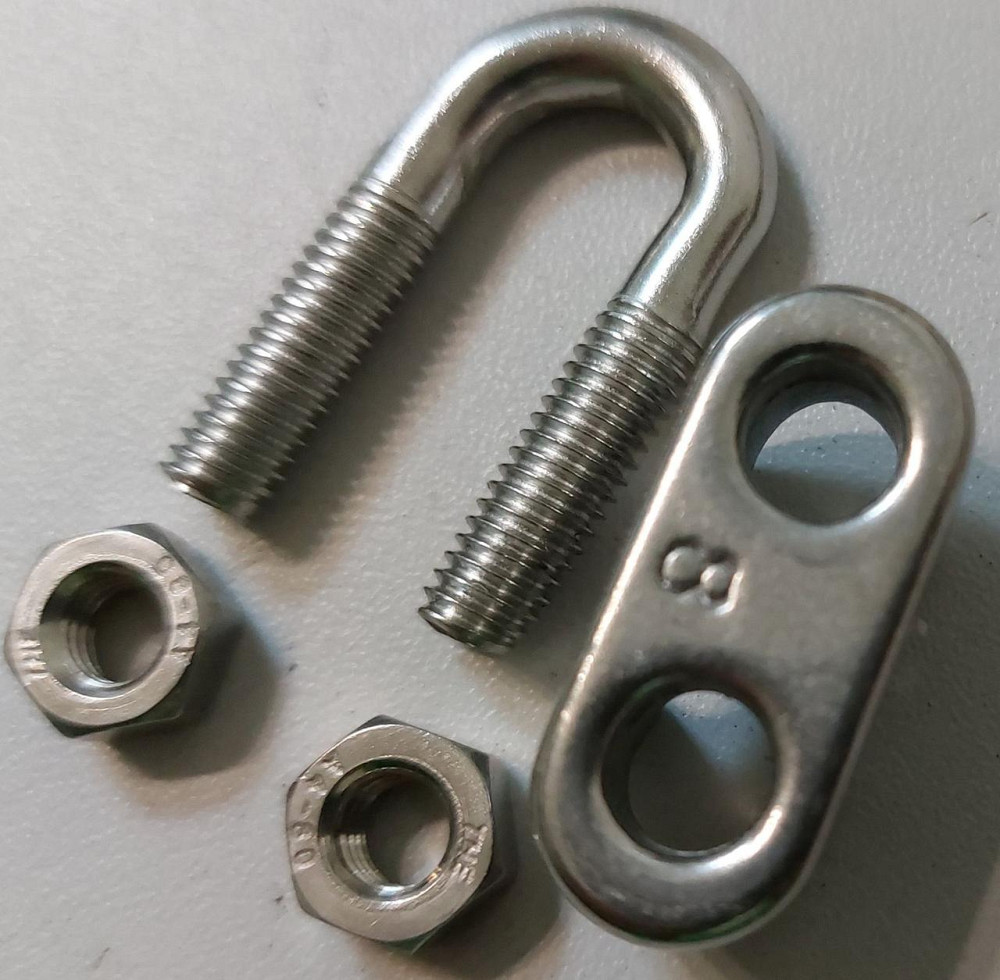 Затиск троса "GoralMet" 8 мм з нержавіючої кислотостійкої сталі AISI 316 Київ - фото 2