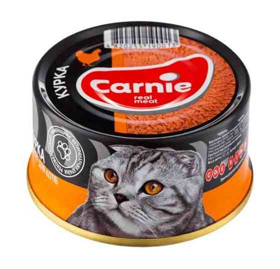Мясной паштет для кошек Карни Carnie консервы для кошек с курицей 100 г Винница