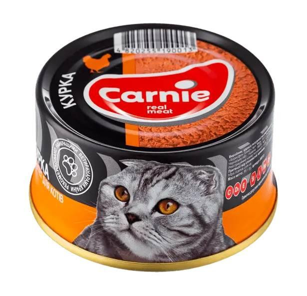 Мясной паштет для кошек Карни Carnie консервы для кошек с курицей 100 г Винница - изображение 1