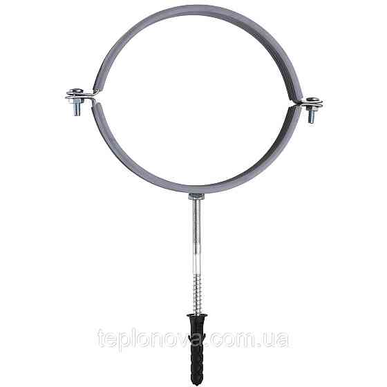 Хомут у зборі CR 6| (158-168 мм) з гвинтом-шурупом 8*100 і дюбелем у уп., сірий Чернівці