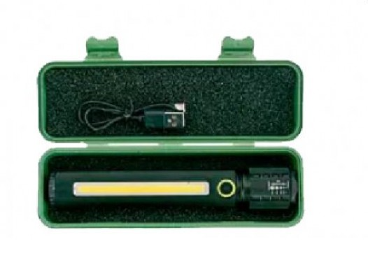 Світлодіодний ручний ліхтарик Bailong BL-C73-P50 -COB зарядка USB, 3 режими свічення, ZOOM, висувний Київ - фото 8