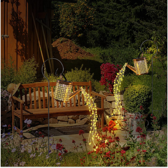 Садовий ліхтар на сонячній батареї, 80 см, Fairy lamp / Світильник газонний / Вуличний ліхтар для саду Київ