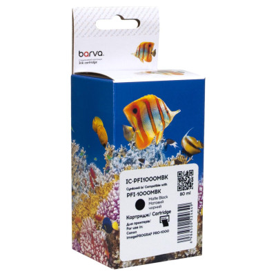Картридж Barva Canon PFI-1000MBK 0545C001 80мл matte black (IC-PFI1000MBK) Винница - изображение 1