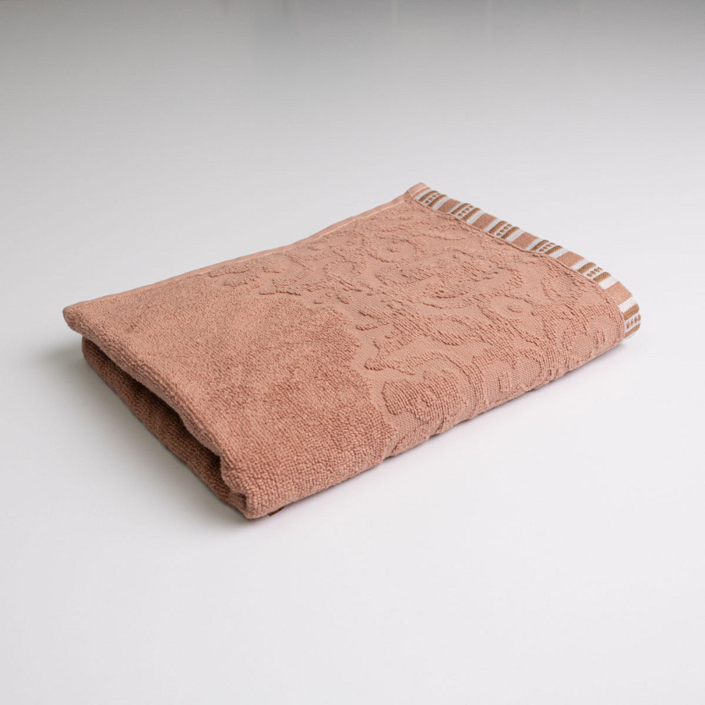 Махровое полотенце с орнаментом GM Textile 50х90см 400г/м2 (Бежевый) Сумы - изображение 1