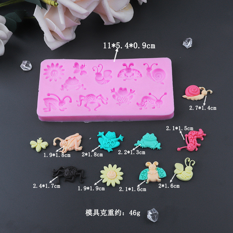 Молд силіконовий Комахи 110 на 54 мм рожевий Київ - фото 2