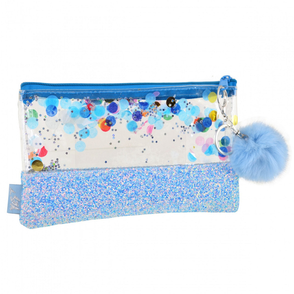 Пенал-косметичка "Yes" 532710 гліттер "Galaxy", блакитна, шт Київ - фото 1