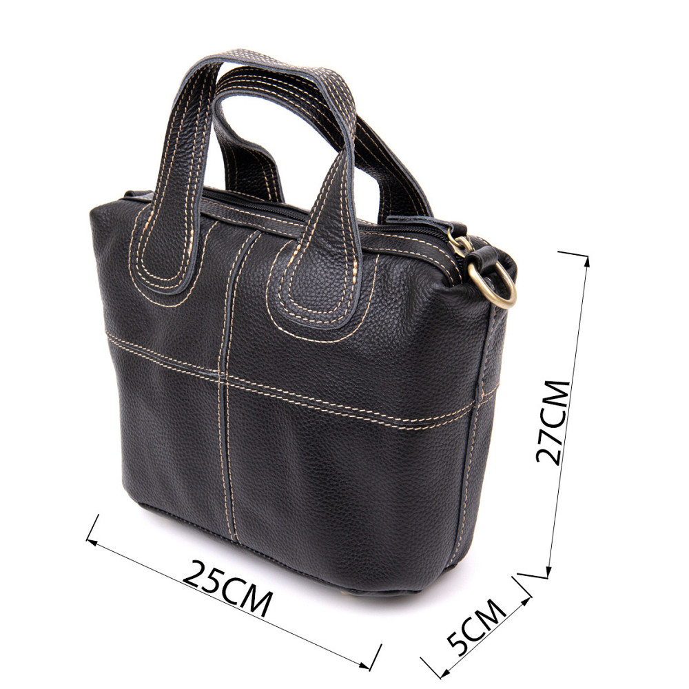 Сумка жіноча на блискавці флотар Vintage 20407 Чорна Київ - фото 3